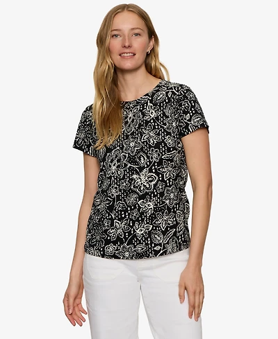 Sanctuary Petite Crewneck Short-Sleeve T-Shirt