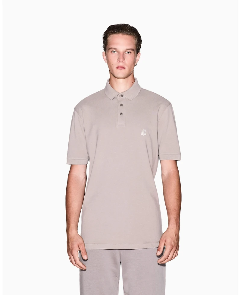 A|X Armani Exchange Men's Regular Fit Cotton Pique Polo Shirt