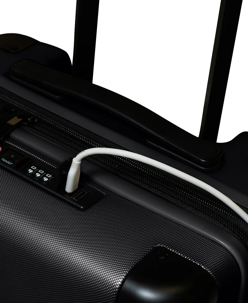 Champs 3-Piece Earth Hardside Luggage Set with Usb