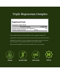 Swanson Triple Magnesium 400mg 300 Capsules Complex Supplement with Citrate, Oxide and Aspartate for Bone Health and Optimal Absorption