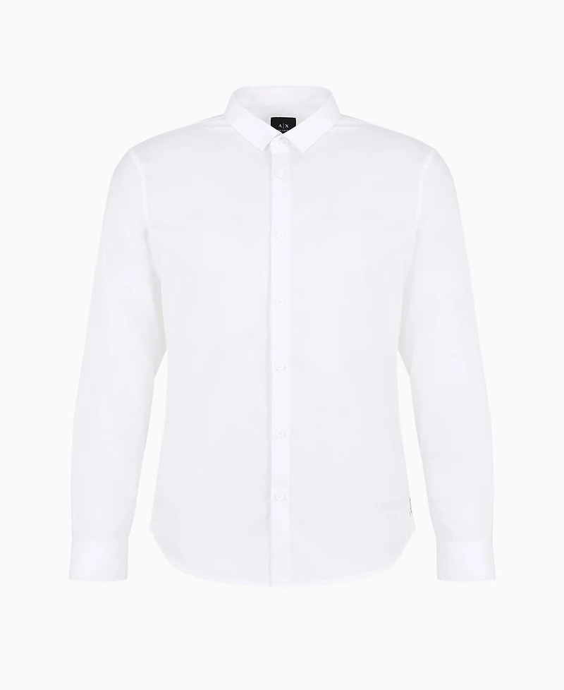 A|X Armani Exchange Men's Slim Fit Ultra Stretch Lyocell Twill Button Up Shirt