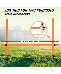 Hikeen Telescopic Length Soccer Poles Fixed and Collapsible Options Agility Training Hurdles and Football Obstacle