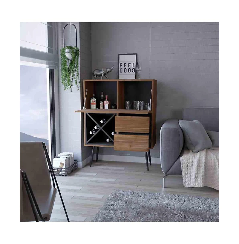 Flynama Bar 35.4" W x 15.7" D with 1 Cabinet, 1 Drawer Finish