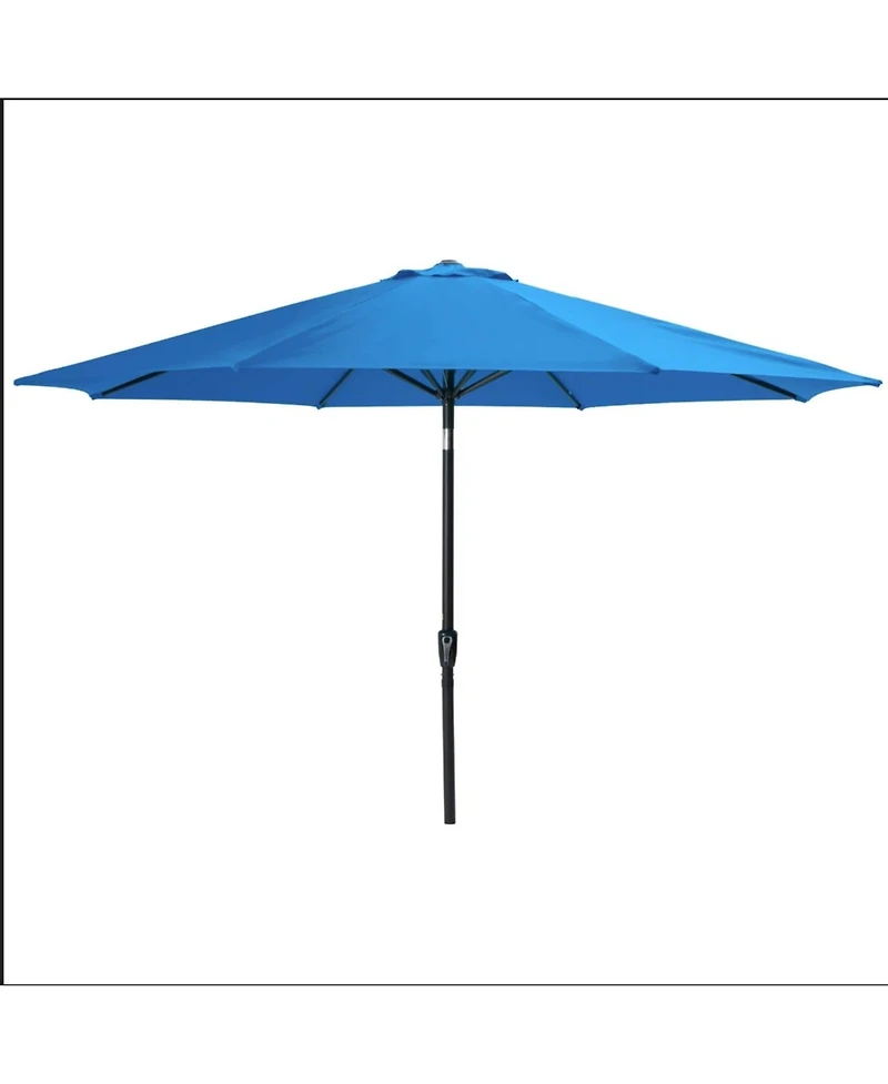 Mondawe 11 Ft Solar Led Market Patio Umbrella with Crank & 45degree(s) Tilt (No Base)