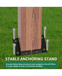 Homfan Premium Solid Cedar Pergola with Retractable Dual-Track Canopy and 6x6 Posts, Heavy-Duty Outdoor Shelter for Patio and Backyard