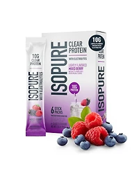 Isopure Protein Water Stickpacks Mixed Berry, 6 Count