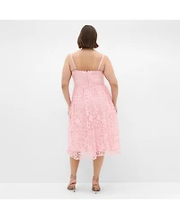 City Chic Women's Scarlet Lace Dress