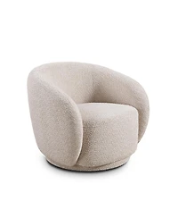 Streamdale Furniture Streamdale 360degree(s) Swivel Boucle Accent Chair with Solid Wood Frame