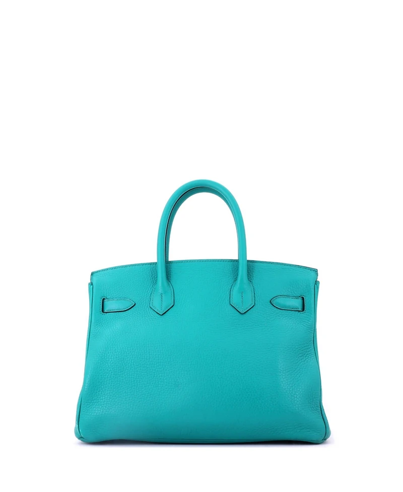 Pre-Owned HERMES Birkin 30 Handbag Clemence with Palladium Hardware