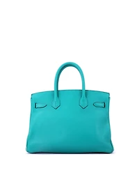 Pre-Owned HERMES Birkin 30 Handbag Clemence with Palladium Hardware