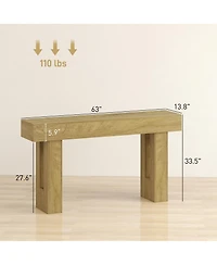 Homcom 42 Inch Console Table, Narrow Sofa Table Behind the Couch,