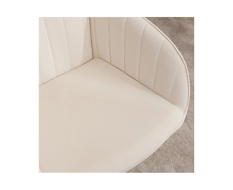 Flynama Gold Base Luxury Ergonomic Swivel Office Chair,Long Sitting Comfort Chair