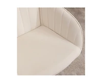 Flynama Gold Base Luxury Ergonomic Swivel Office Chair,Long Sitting Comfort Chair