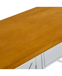 Flynama Bar Cabinet Console Table with 2 Doors, 1 Drawer and Wine Rack