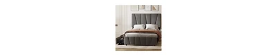 Homfan Bed Frame with Adjustable Headboard