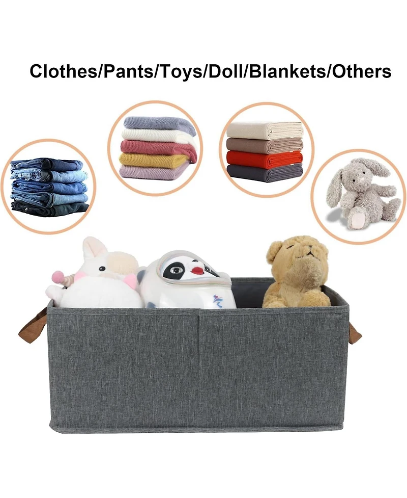 Gnuadz 3 Piece Storage Bins Closet Organizer Foldable Boxes Gift Basket