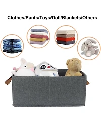 Gnuadz 3 Piece Storage Bins Closet Organizer Foldable Boxes Gift Basket