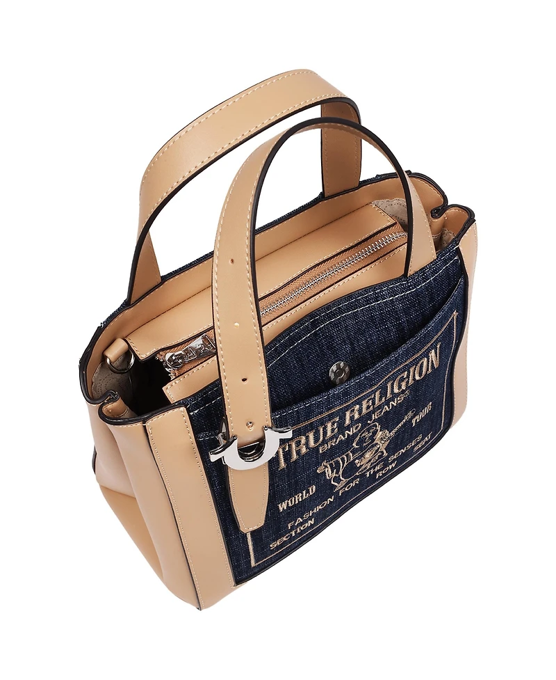 True Religion Arvin Buddha Motif Crossbody Tote