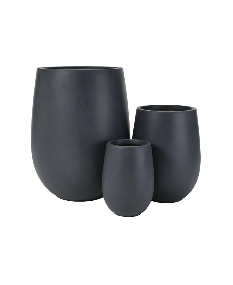 Streamdale Furniture Lightweight Round Outdoor Planter Set