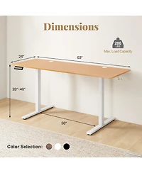 Gouun Electric Standing Desk , Height 28-46 in, 200 lbs