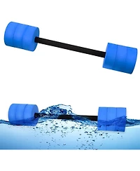 Hikeen Aquatic Exercise Dumbbells Water Dumbbell Pool Resistance Aquatic Fitness Barbells High-Density Eva Foam Pool Weights Dumbbells