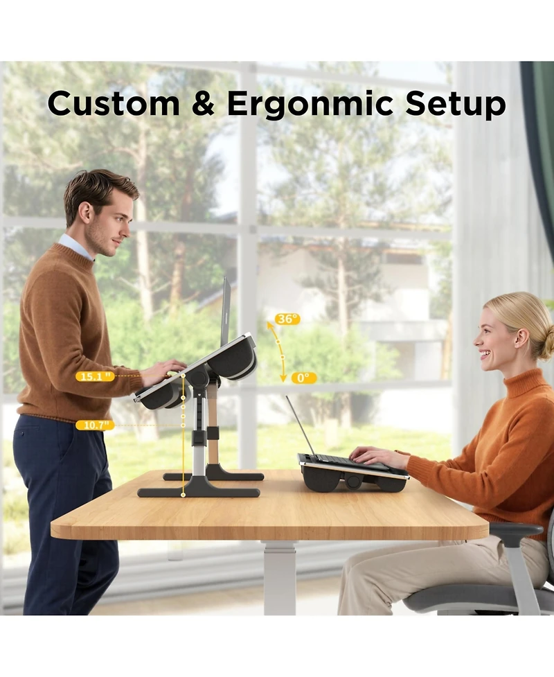 Gnuadz Lap Desk Laptop Stand Cushioned Adjustable Foldable