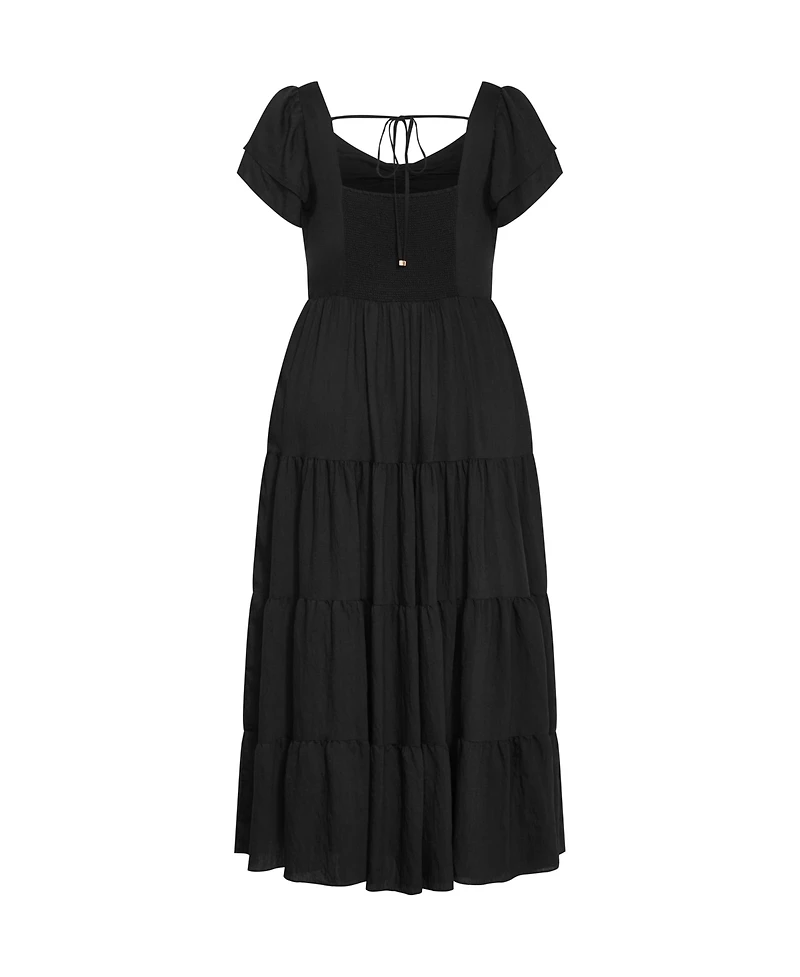 City Chic Women's Leo Tier Maxi Dress