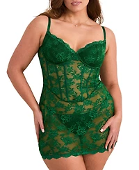 Adore Me Plus Brielle Babydoll & G-String Set Lingerie