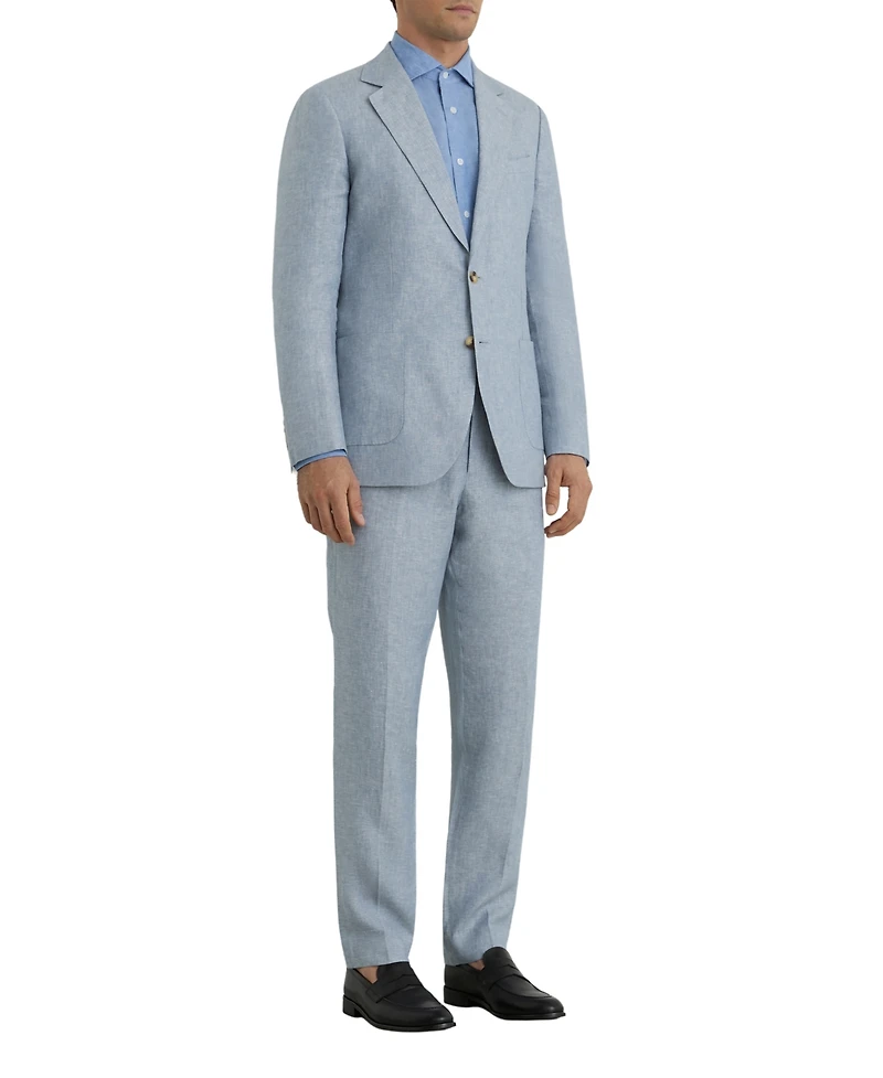 Reiss Men's Linen-Twill Single-Breasted Tailored-Fit Blazer
