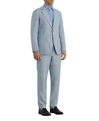 Reiss Men's Linen-Twill Single-Breasted Tailored-Fit Blazer