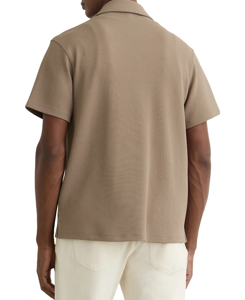 Reiss Men's Textured Cuban-Collar Shirt