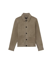 Reiss Men's Suede Patch-Pocket Worker Jacket