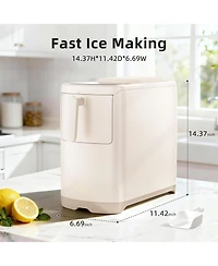 Cowsar Countertop Ice Maker, 18 lbs/24H, Self-Cleaning, One-Touch