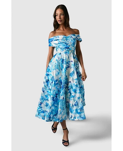 Coast Women's Off-Shoulder Floral Statement Midi Dress