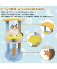 Cozito Cat Tree 29 in Cute with Star and Moon Platforms