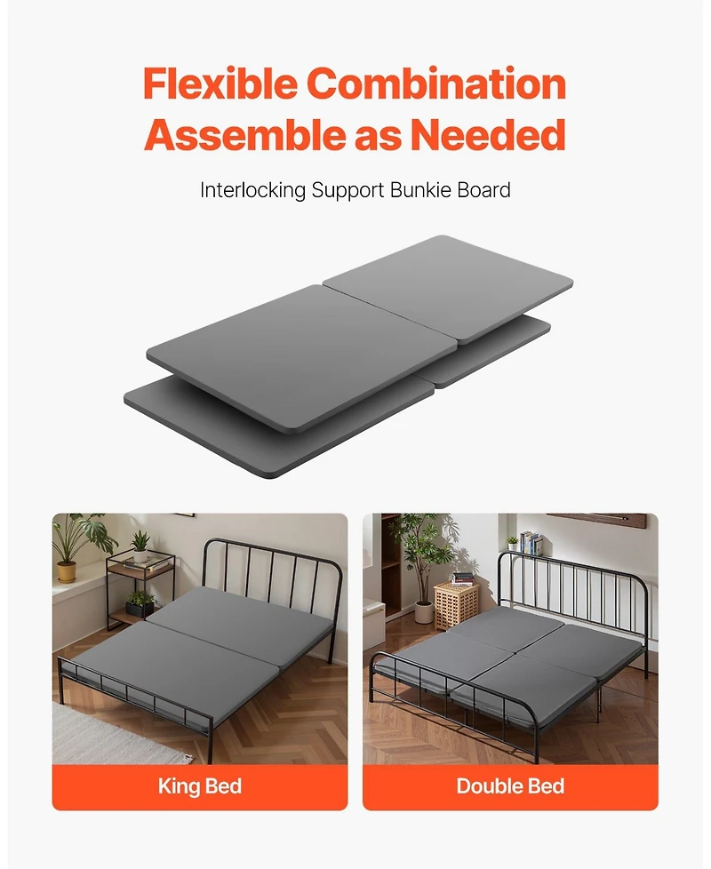 Gouun Wood Bunkie Board for Mattress Support with Breathable Cover