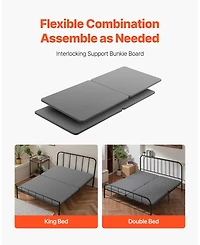 Gouun Wood Bunkie Board for Mattress Support with Breathable Cover