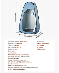 Inolait Instant Pop-Up Portable Privacy Shower Tent for Camping and Beach Use
