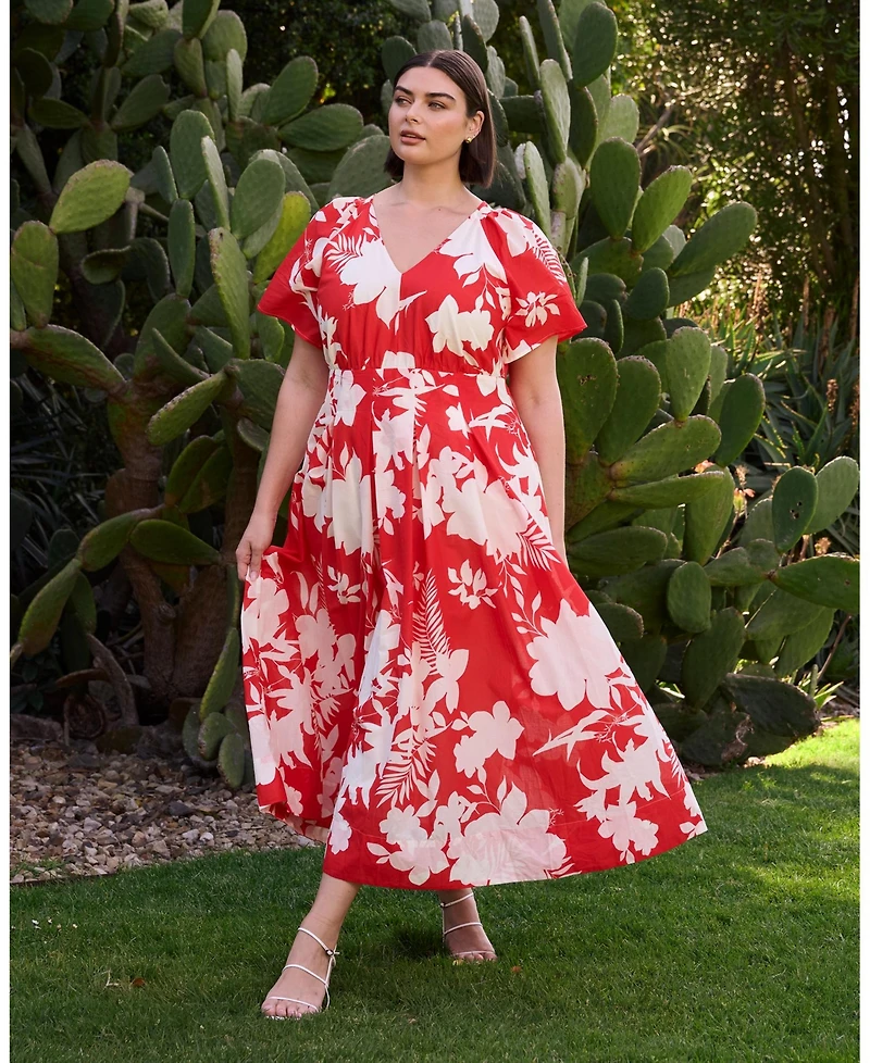 Estelle Solstice Pleated Maxi Dress