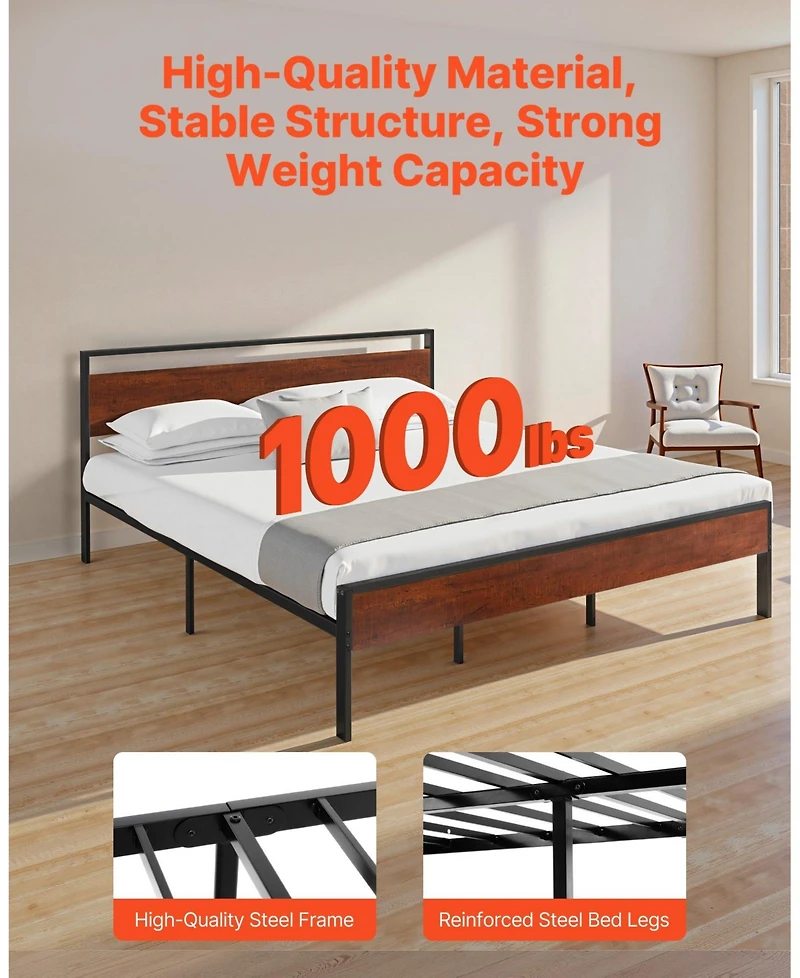Gouun Platform Bed Frame with Storage and Noise Free Design