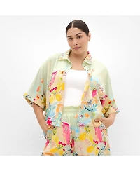 City Chic Plus Sorrento Print Women's Shirt