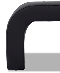 Furniture Clarie Leather Ottoman
