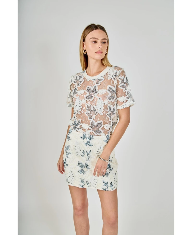 endless rose Women's Embroidered Blouse