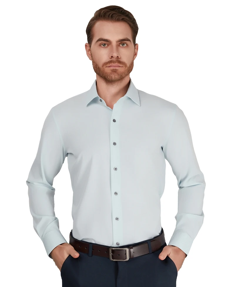 Alfani Men's Slim-Fit Performance Solid Dress Shirt, Macy's Exclusive