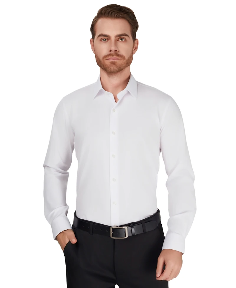 Alfani Men's Slim-Fit Performance Solid Dress Shirt, Macy's Exclusive