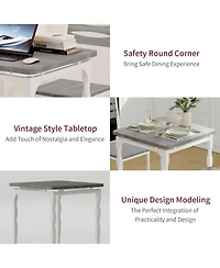 gaomon 3-Piece Dining Table Set for 2 with Spiral Legs