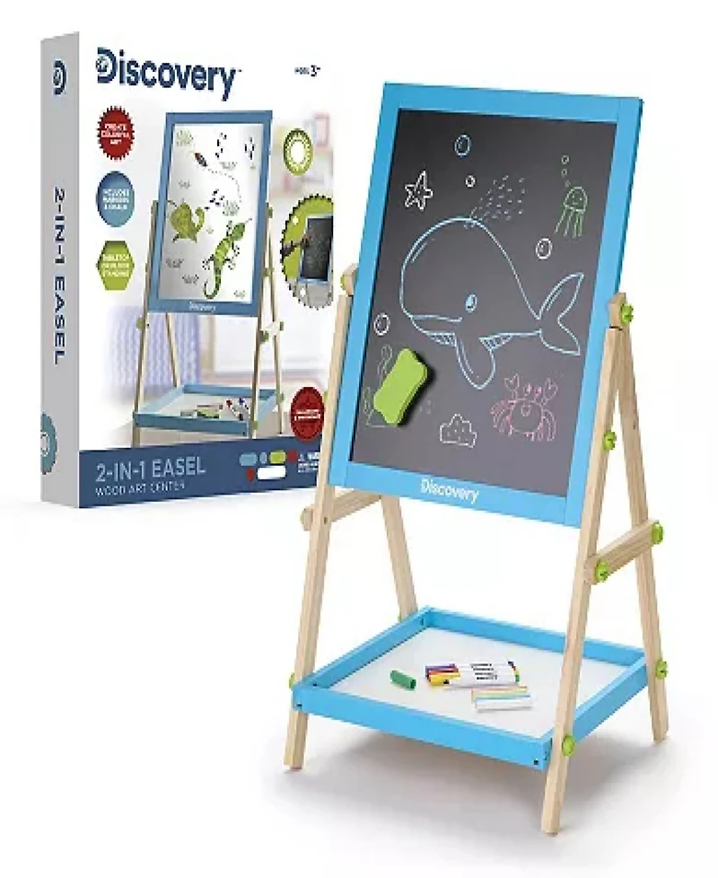 Discovery Kids 2-In-1 Easel Wood Art Center