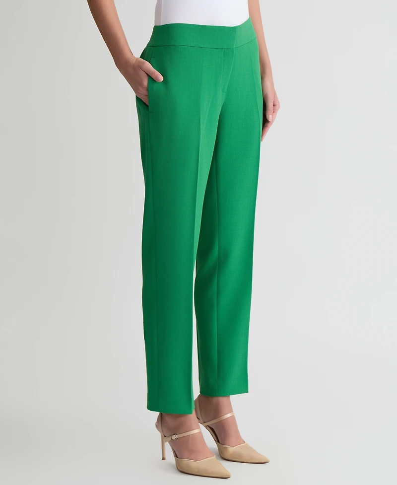 Kasper Women's Stretch Crepe Slim Leg Pant, Regular & Petite Sizes