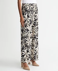 Kasper Women's Printed Wide-Leg Pull-On Pants, Regular & Petite