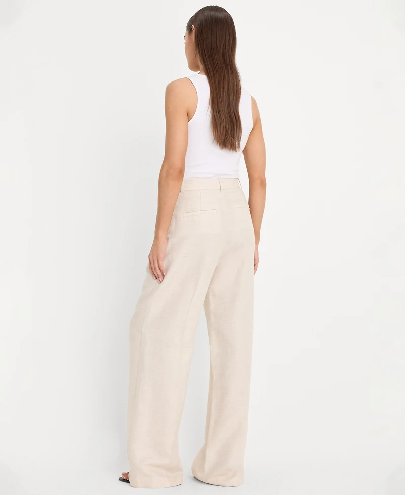 Good American Women's Mid-Rise Wide Leg Trousers
